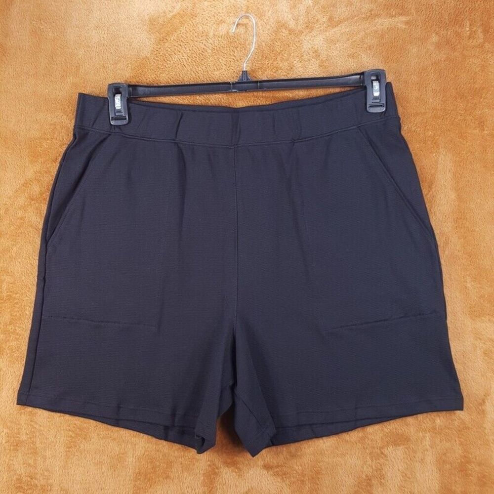 LUNYA Mens Sleep Shorts XXL Black Pull On Pockets COOL EVERY DAY Lahgo 5"